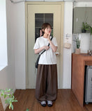 [unisex] Portilme Cool Banding Wide Slacks