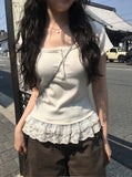 Jame Frill Tiered Short Sleeve T-Shirt
