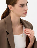 Champagne Moon Dew Drop Silver Volume Necklace