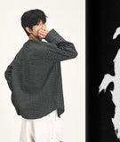 ROUND NECK CHECK SHIRT