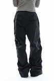 Cinch side shirring nylon pants