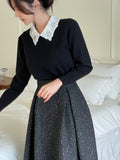 Marzel Pearl Wool Brushed Flare Skirt
