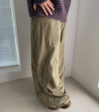 Dalmon Peach Fuzz Parachute Cotton Wide Pants