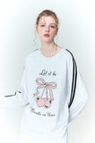 Ribbon Cherry Track Raglan Long Sleeve