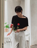 Uke Shoulder Henley Neck Muscle Fit Half Knit