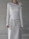 Art Knot One-Shoulder Tee