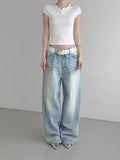 Lien Eyelet Henley Neck Open Crop Top