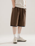 Flash Summer One-Tuck Color Matching Half Pants