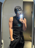 Black Denim Siwa Damage Ball Cap