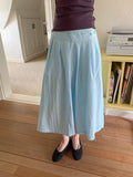 Namil Pleated Layered Banding Long Skirt