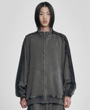 Lace Trimming Raglan Track Jacket