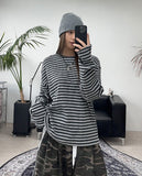 Iken Striped Waffle Crop Top