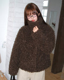 Piru Half Poodle Fluffy Fur Coat Jacket