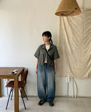 Shotani Color Basic Crop Short Sleeve Tee