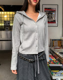 Benny Semi-Crop Hooded Cardigan