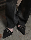 Fray Cotton Stiletto Heel