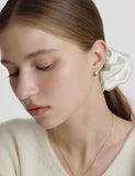 Ice Block Silver One-Touch Earrings S