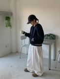 Chomin Half Open Waffle Wool Hood Knit