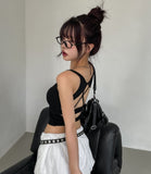 Appi Backless Strap Crop Sleeveless (With Cup)