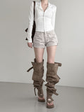 Renkit Hook Corset Collar Shirt