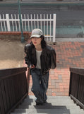 Roine Collar Leather Jacket