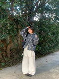 [BAONHAUS] Lab Banding Cotton Wrap Skirt Pants