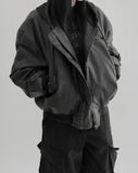 Keaton Leather Hooded Blouson