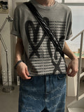 To Heart Lettering Printed Short Sleeve T-shirt
