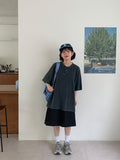 Gitto Summer Slacks Banding Bermuda Pants