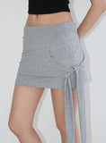DRAPE TAIL MINI SKIRT