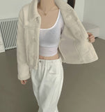 Lovely Casual Crop Duffle Full Fur Mustang