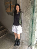 Hisami Strap Banding Frill Bermuda Pants