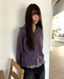 Seoan Stripe Two-Way Knit Hood Zip-Up