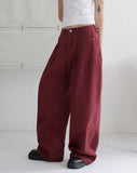 [MADE] Deepening two pintuck maxi wide pants