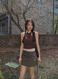 nylon strap cargo pocket skirt