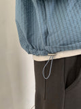 Bendir Check Nylon Half Zip-up Hoodie