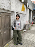 Mivens Printing Round Long Sleeve Tee