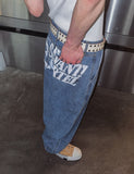 Cartel back painting balloon denim pants