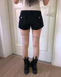 Erel High-Waisted Button Shorts
