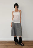 LINEN STRAP HALTER TOP