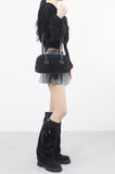 Furmin Suede Fur Heart String Boots