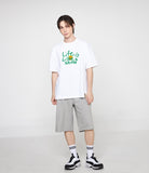 Big Drawing Letter Flower Short Sleeve Tee