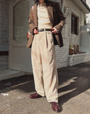 Eric One Tuck Corduroy Wide Pants