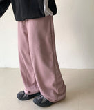 Assoy banding cut wide training pants