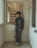 S/S Shea Damaged Washed Denim Shirt