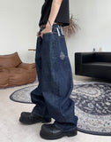 Dape embroidered fly denim pants