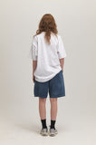 Tie Dye Bermuda Two-Tuck Shorts Denim