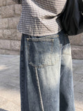 Ito Double Pocket Cutout Washing Wide Denim Pants