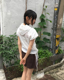 Arch track lace banding shorts short pants