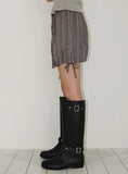 LINEN STRIPE SHORTS